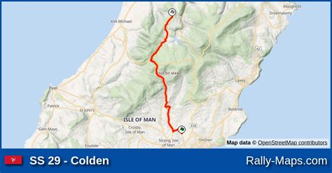 SS 29 Colden Stage Map Manx International Rally 1994 ERC