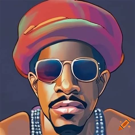 Disney Style Illustration Of Andre 3000 On Craiyon