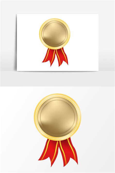 Cartoon Bronze Badge Vector Element Ai Png Images Free Download Pikbest