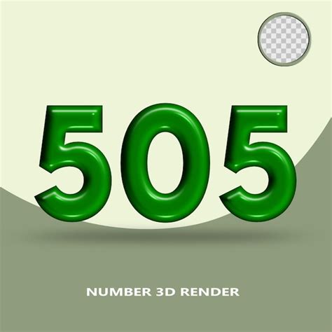 Premium Psd D Render Number Green Bottle Color