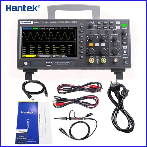 Hantek Osciloscopio Digital DSO2D15 2 Canales 150Mhz Almacenamiento USB