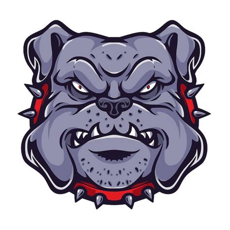 Free Vector | Anger bulldog head vector logo