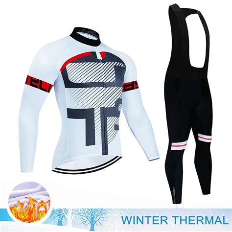 Pro Winter Thermal Fleece Cycling Jersey Set Long Sleeve Bicycle