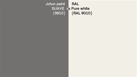 Jotun Paint Suave 9910 Vs Ral Pure White Ral 9010 Side By Side