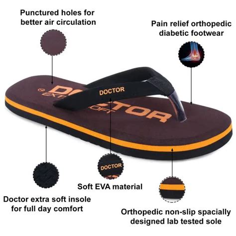 Doctor Extra Soft Brown House Slipper For Men S Ortho Care Orthopaedic And Diabetic Mcr