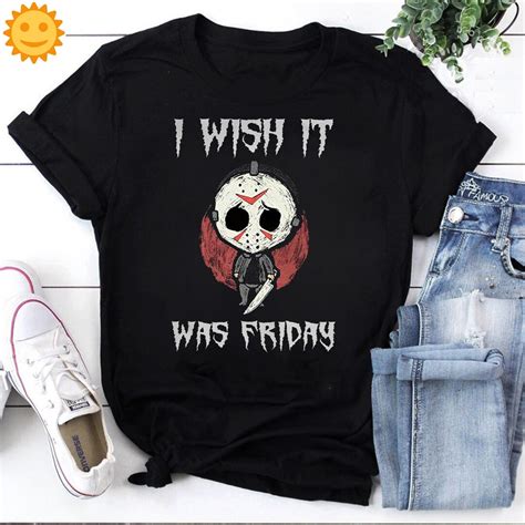 Jason Voorhees I Wish It Was Friday Vintage T Shirt Halloween Shirt