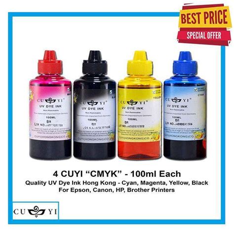 Cuyi Uv Dye Ink Ml Black Color For Inkjet Printers Lazada Ph