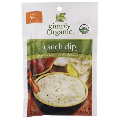 Simply Organic Ranch Dip Mix 150 Oz Pkg Swanson® Simply Organic Ranch Dip Usda Organic