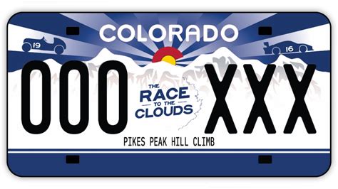 Pikes Peak Hill Climb Gets Colorado Dmv Auto License Plate