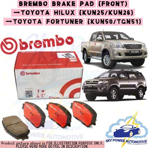 Brembo Toyota Hilux Kun Kun Fortuner Kun Tgn Disc Brake