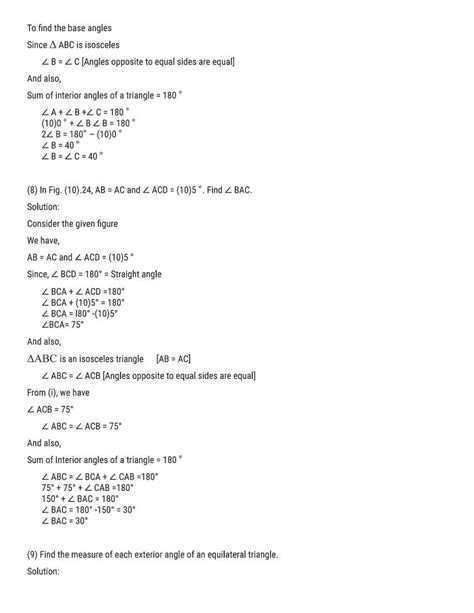 Rd Sharma Solutions For Class Congruent Triangles Exercise Pdf