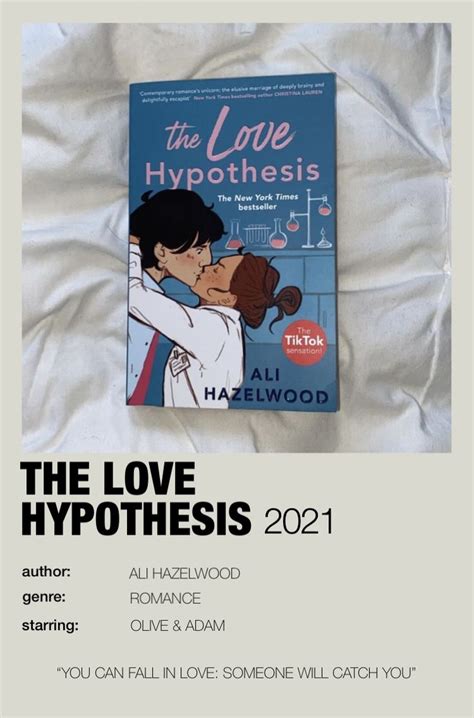 The Love Hypothesis Minimalist Book Poster Minimalist Book Book