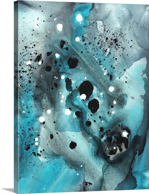 Turquoise Ecstasy Iii Trendy Turquoise Modern Art Wall Art Canvas