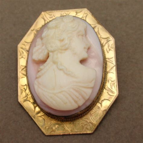 Cameo Brooch Pin Vintage High Relief Gold Filled Bezel World Of