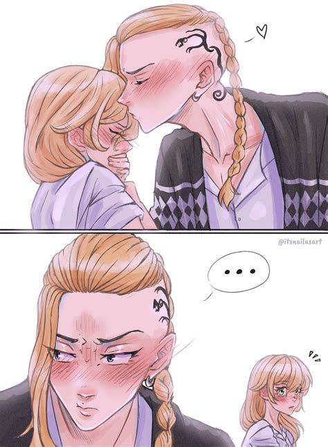 Nailags🎴🎀 On Twitter Another Draken X Emma Fanart Their First Kiss 🥺💗 Tokyorevengers