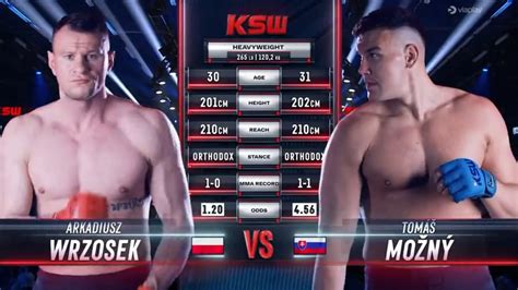 Arek Wrzosek vs Tomáš Možný KSW 79 potworne low kicki YouTube