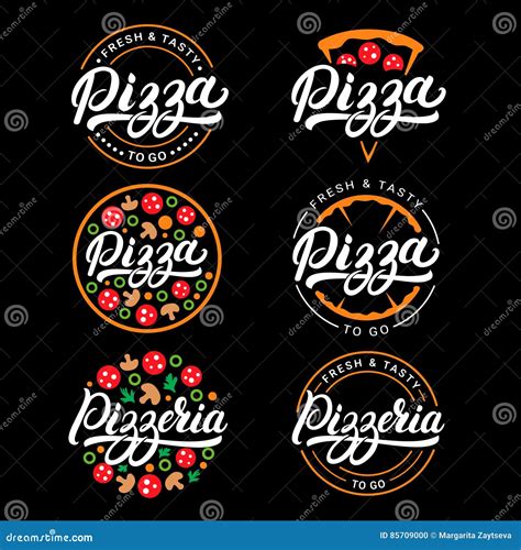 El Sistema De Pizza Y La Pizzer A Dan Escrito La Letra Del Logotipo