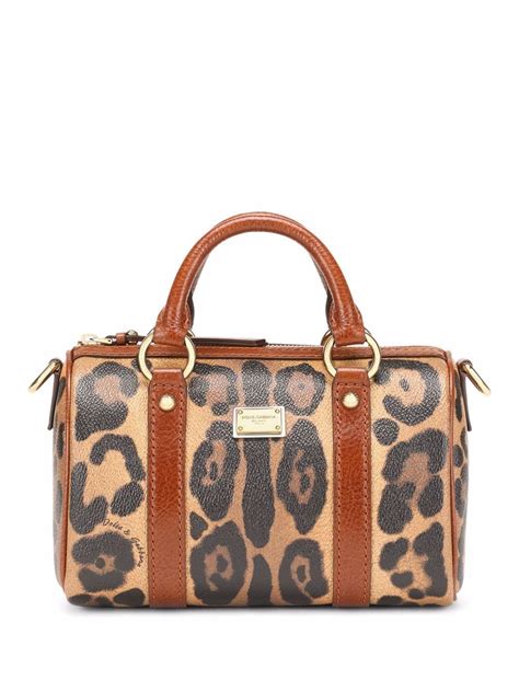 Dolce Gabbana Small Crespo Leopard Print Satchel Bag Farfetch