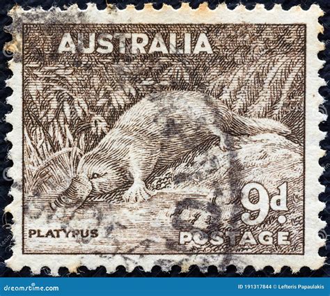 AUSTRALIA CIRCA 1937 A Stamp Printed In Australia Shows A Platypus