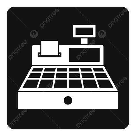 Cash Register Silhouette Vector PNG Sale Cash Register Icon Simple