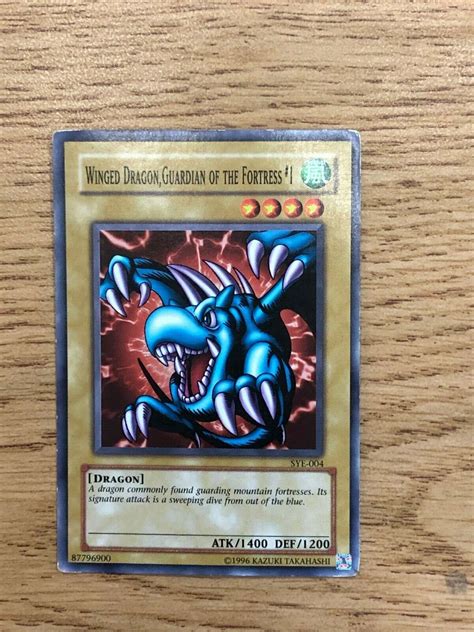 1996 Winged Dragon Guardian Of The Fortress 1 Sye 004 Yu Gi Oh Ebay