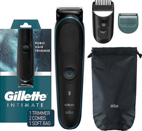 Gillette Intimate Men’s Pubic Trimmer Skinfirst Pubic Hair Trimmer For Men Waterproof