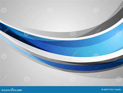 Fondo Corporativo Azul Y Gris De Las Ondas Ilustraci N Del Vector