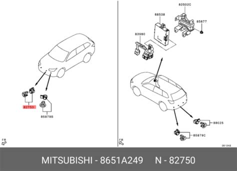 Genuine OE SensorFwd Distance 8651A249 for Mitsubishi 8651-A249 | eBay.de