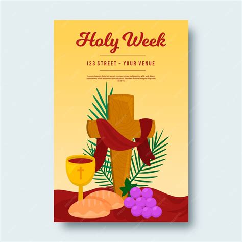 Free Vector Holy Week Poster Template