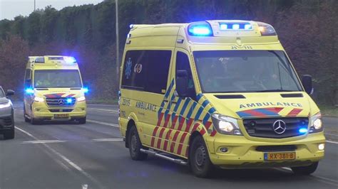 Verschillende Ambulances Met Spoed In Blaricum Onderweg Naar Meldingen