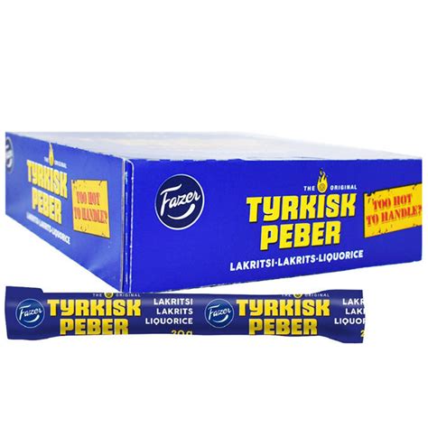 Fazer Tyrkisk Peber 30 Pack Hel Kasse Slik I Form Af Fyldte