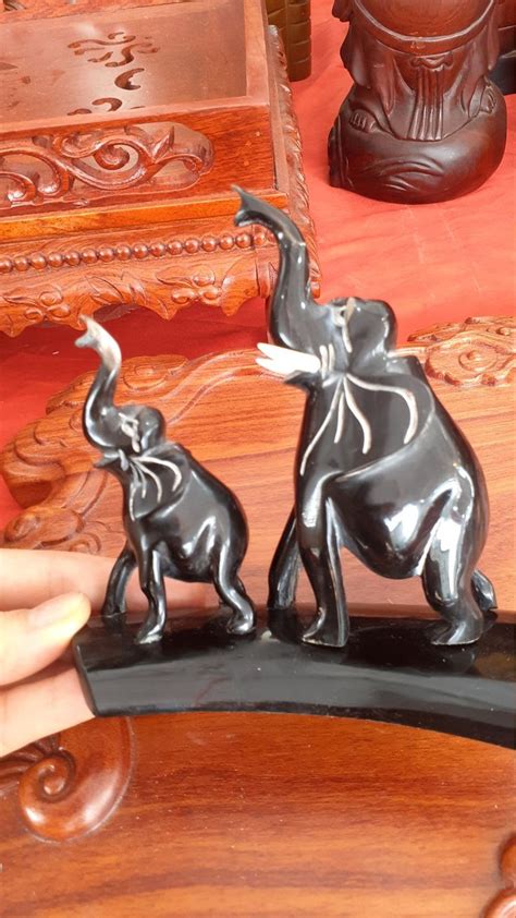 Elephant Art Sculpture Model By Horn, Hand Carved Horn Elephant, Carved ...