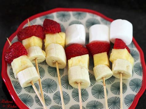 Banana Split Kabob Sticks Gathered In The Kitchen