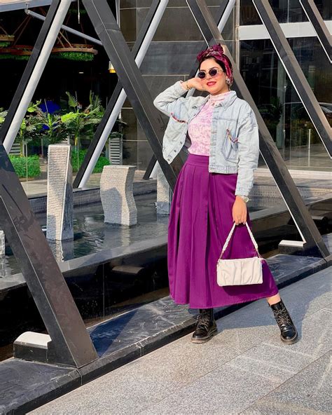 How To Style Purple Skirt 25 Outfit Ideas