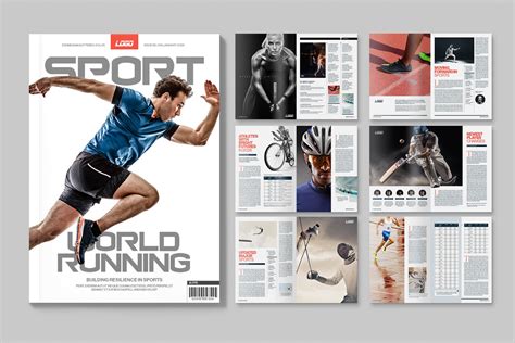 Sports Magazine Template Brandpacks