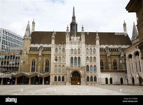 Exterior Of The Great Hall Guildhall Guild Hall City Of London Uk