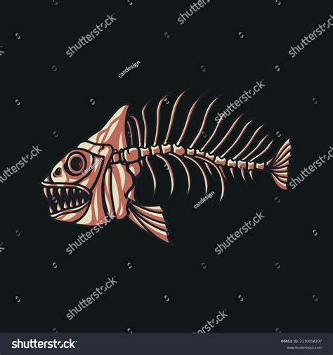 Dead Fish Illustration Flat Vector Design Stock Vector (Royalty Free ...