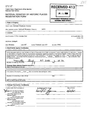 Fillable Online NPS Form 10 900 OMB No 1024 0018 Rev 10