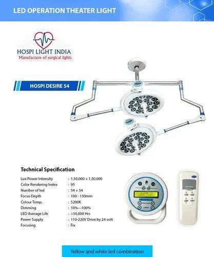 LED Ceiling Mounted OT Light Model Name Number Hospi Desire