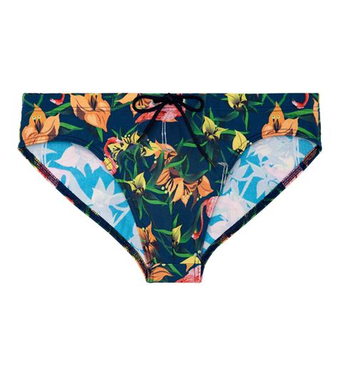 Slip De Bain Hom Flamingo Navy Print Lingerie Sipp