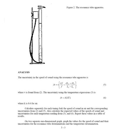 Solved Experiment 3 The Speed Of Sound Using The Resonance