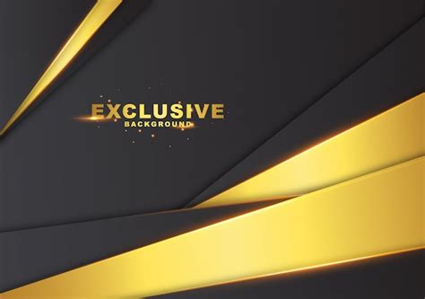 Premium Vector Dark Abstract Background With Luxurious Gold Color