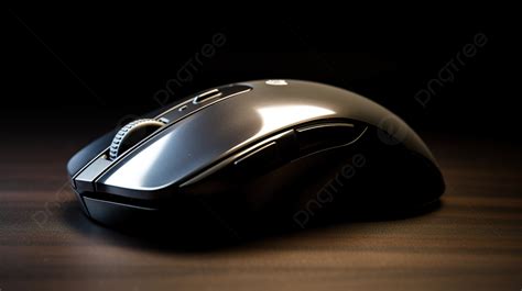 Black Computer Mouse On A Dark Background Computer Mouse Picture