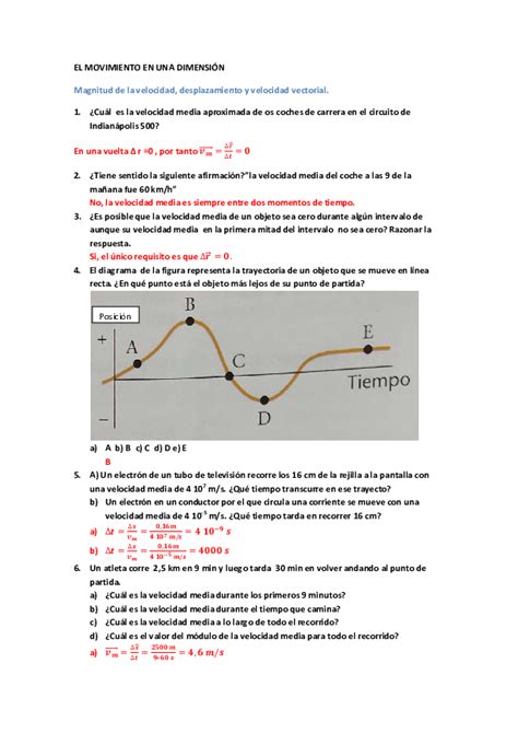 Pdf El Movimiento En Una DimensiÓn Magnitud De La Velocidad