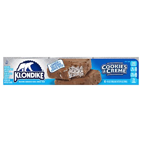 Klondike Frozen Dairy Dessert Bars Cookies And Creme 4 Fl Oz Sandwiches