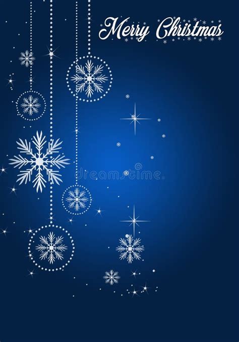 Merry Christmas Card With Snowflakes Stock Illustration Illustration