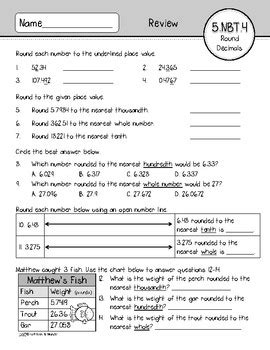 Nbt Assessment Rounding Decimals By Kathleen And Mande Tpt