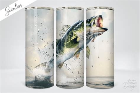 Bass Fish Oz Tumbler Wrap Graphic By Tintin Design Creative Fabrica