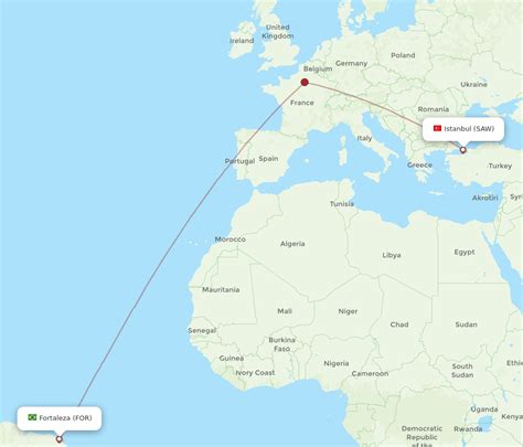 All Flight Routes From Istanbul To Fortaleza Saw To For Flight Routes