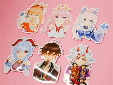 Kokomi Genshin Impact Sticker Glossy Waterproof Vinyl Sticker Etsy